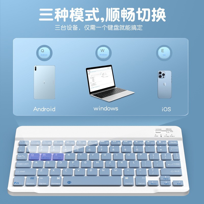 Keyboard and Mouse Set Suitable for Ipad, Xiaomi, Huawei Mobile Phones, Tablets, Android Universal Wireless Bluetooth Keyboard Wholesale