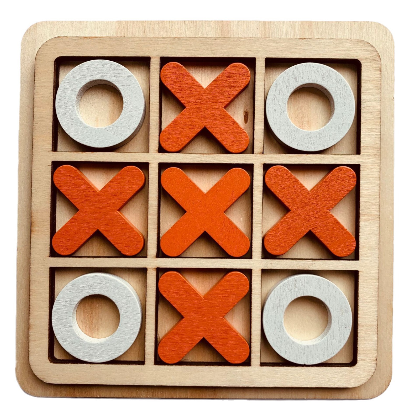 Children's three-piece tic tic tac toe casual battle board game wholesale wooden enlightenment teaching aids toys