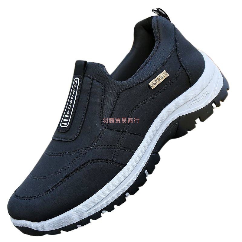 2025 Spring New Versatile Single Shoes Hiking Shoes Soft Sole Korean Style Casual Middle-Aged and Elderly Dad Non-Slip Men's Walking Shoes