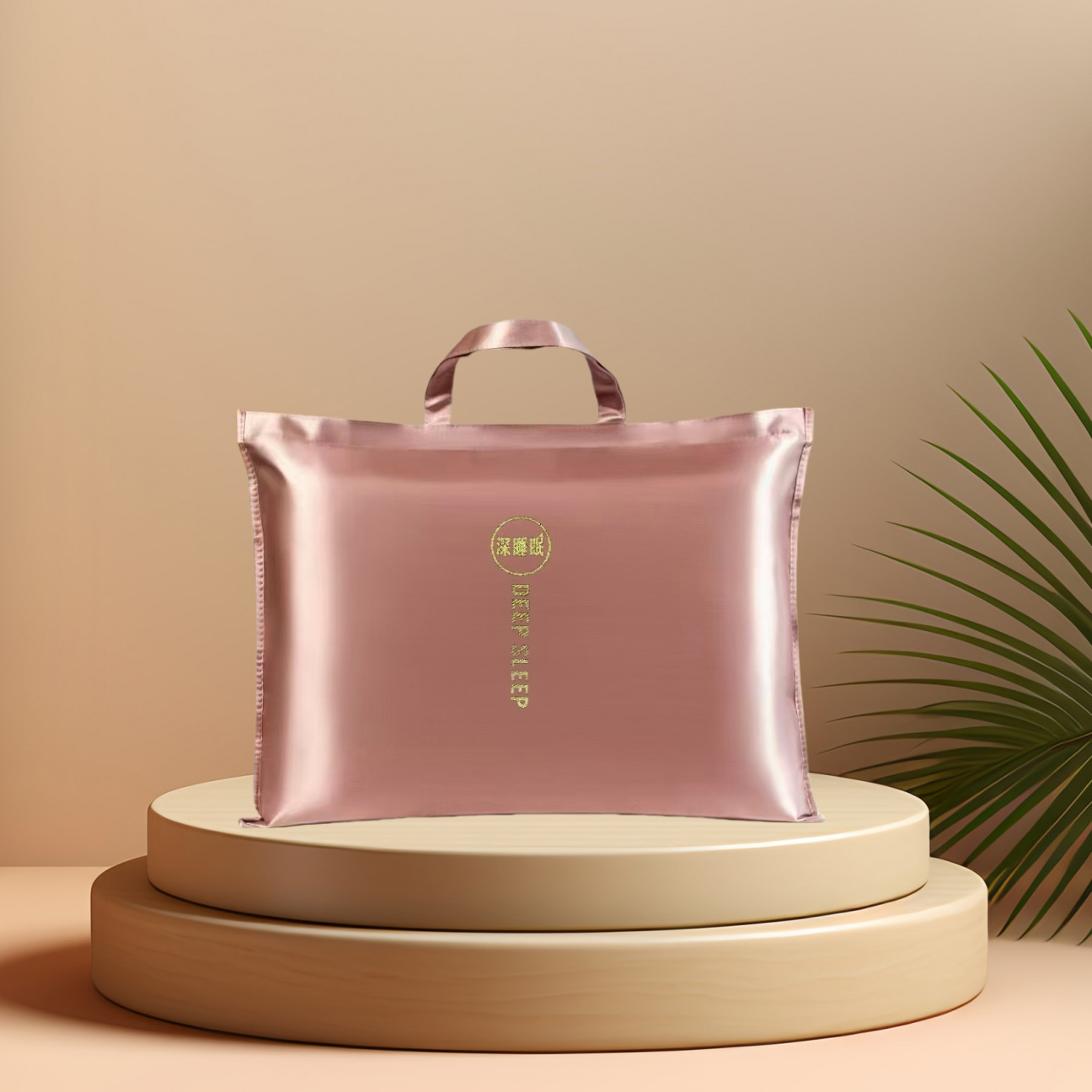 mercerized leather satin soft bag home textile bedding wedding packaging bag summer quilt four-piece ice silk mat handbag