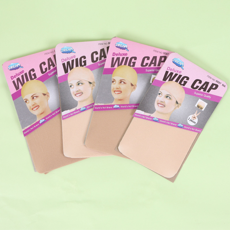 Wig foreign trade hair net real hair net pocket high elastic invisible lace European and American hair net one-end wig special net cover