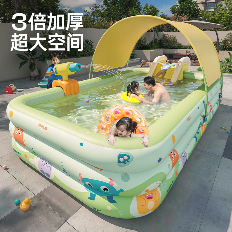 Надувной детский бассейн, домашний бассейн для малышей, большой уличный бассейн для взрослых, складной водный горка