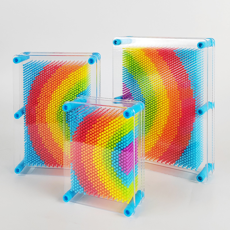 Cross-border best selling semicircle rainbow creative three-dimensional changeable needle picture trembles with children's creative educational toys