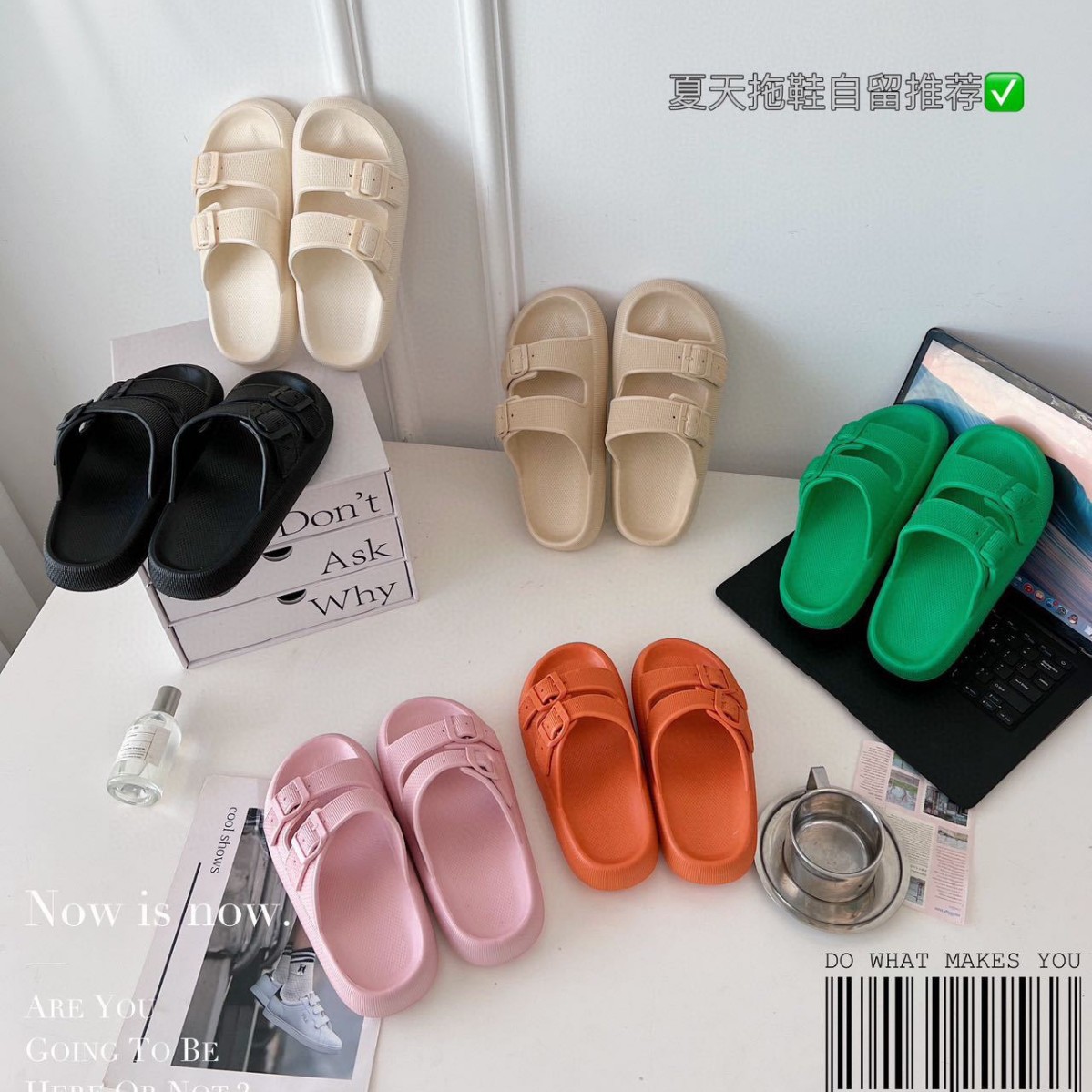 Новые тапочки с толстой подошвой 2026 года, износостойкие с двойной пряжкой, летние уличные и домашние тапочки для женщин с мягкой амортизацией