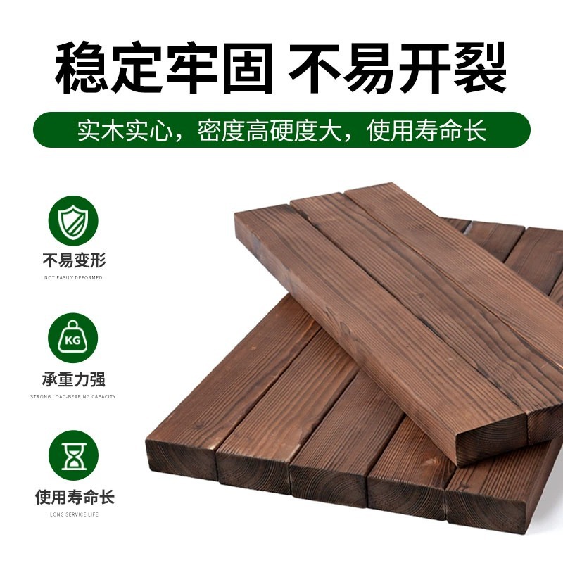 Wooden Strips, Carbonized Solid Wood, Anti-Corrosion Wood Boards, Pine Wood Strips, Frame Wood, Lumber, Flat Strips, Russian Solid Wood Boards