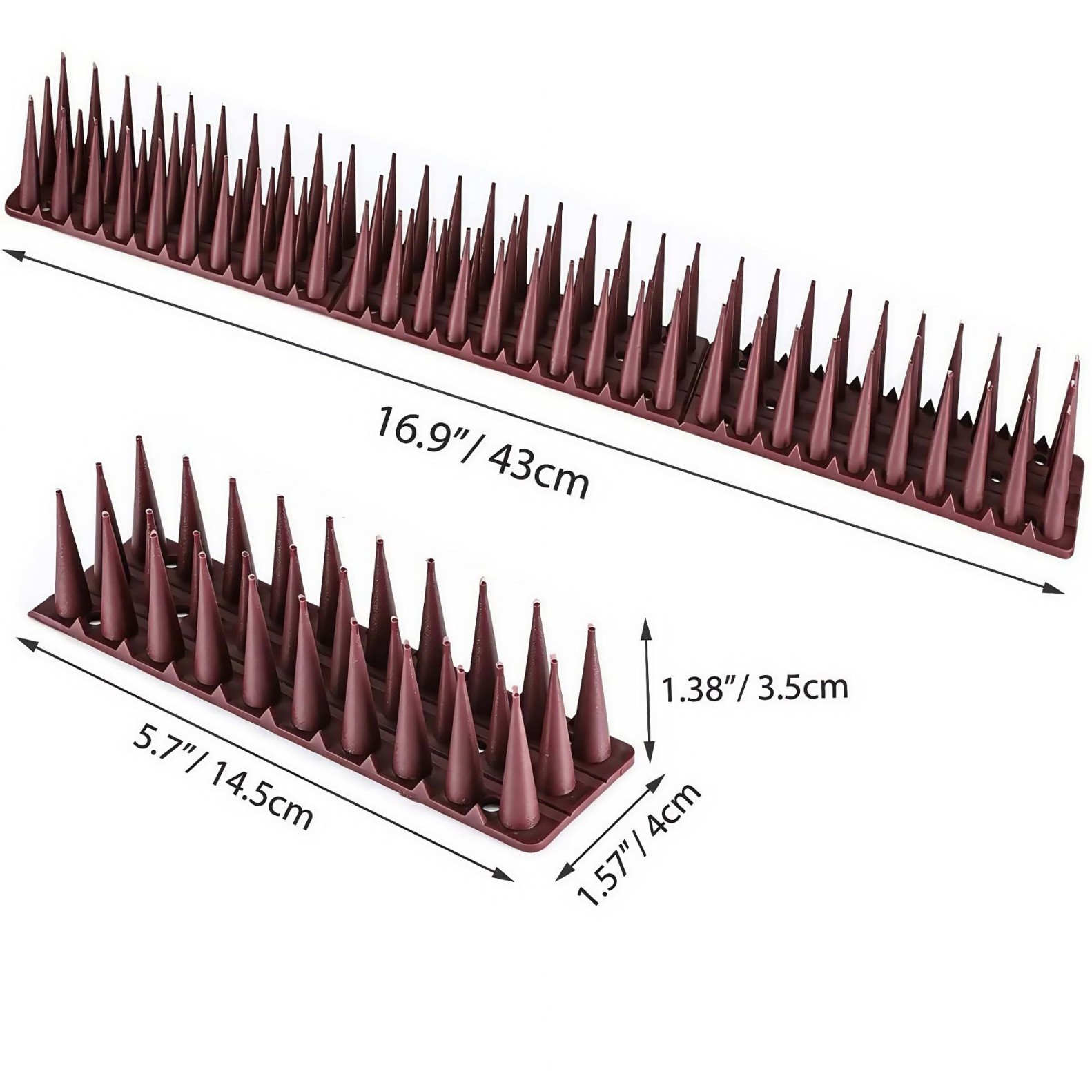 Plastic anti-bird thorn 12 Pack 43CM Balcony Courtyard Anti-bird thorn Anti-theft Anti-cat Power Equipment Anti-bird Cross-border