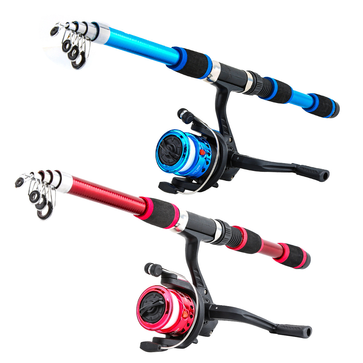 Ultra-short couples parent-child children double-pole wheel suit 1.8 meters 2.1 meters fishing rod fishing gear equipment full set of cross-border wholesale