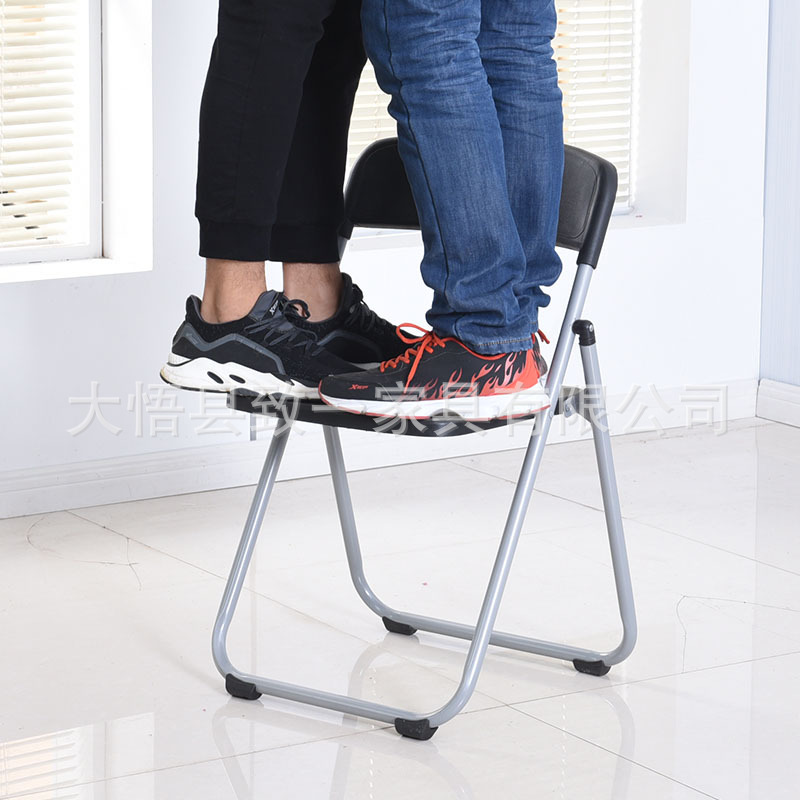 White Plastic Exhibition Folding Chair Backrest Chair Simple Knot Activity Concert Outdoor Rental Celebration Exhibition Chair