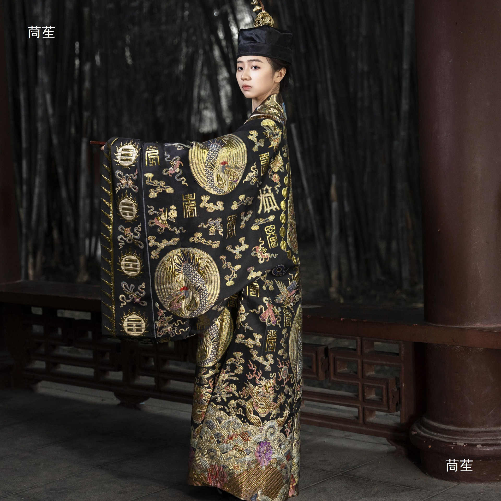 Taoist Priest Jiangnan Robe Brocade Four-Season Short-Sleeve Robe Style Authentic Restoration Nine-Crow High-Ranking Red and Yellow