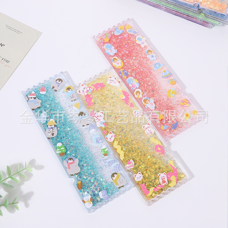 DIY Creative Quicksand Goo Card Brick Blank Fantasy Quicksand Ticket Stub Irregular Goo Card Creative Children's Decorative Ornament