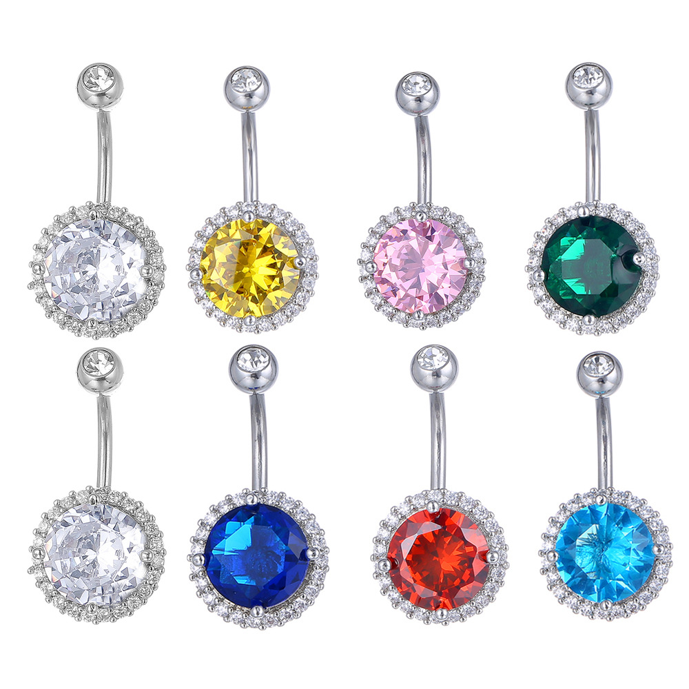 Кросс-браслет, новая горячая продажа в Европе и Америке, украшение для пупка с двойным бриллиантом, креативный замок для пупка