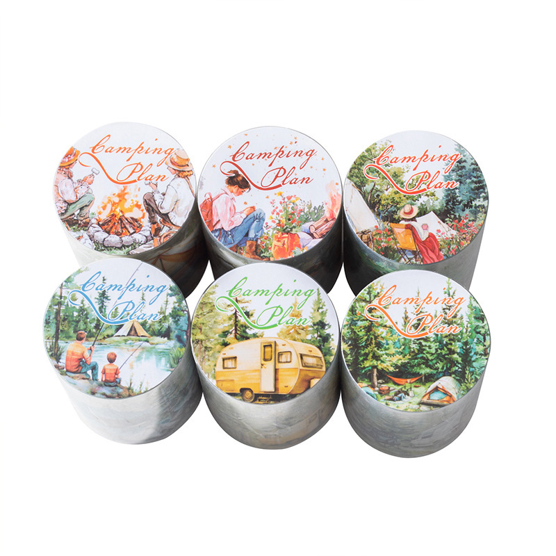 Beautiful Day Camping Plan Series Camping Scenery Theme Pet Seamless Tape Decorative Material