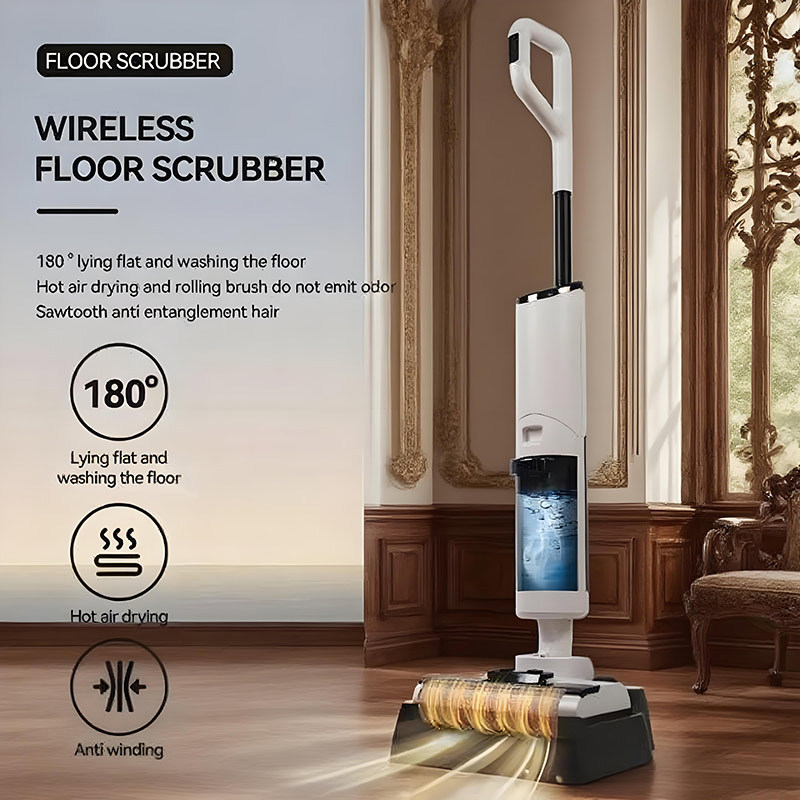 Беспроводная напольная уборочная машина для дома с голосовым управлением, электролитическим водососом и функцией мытья в одном устройстве, самоочищающаяся умная швабра