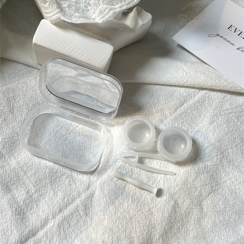 Like Fish Ins with Mirror Cute Portable Contact Lens Case Contact Lens Companion Box Care Box/Kj276 Simple Box