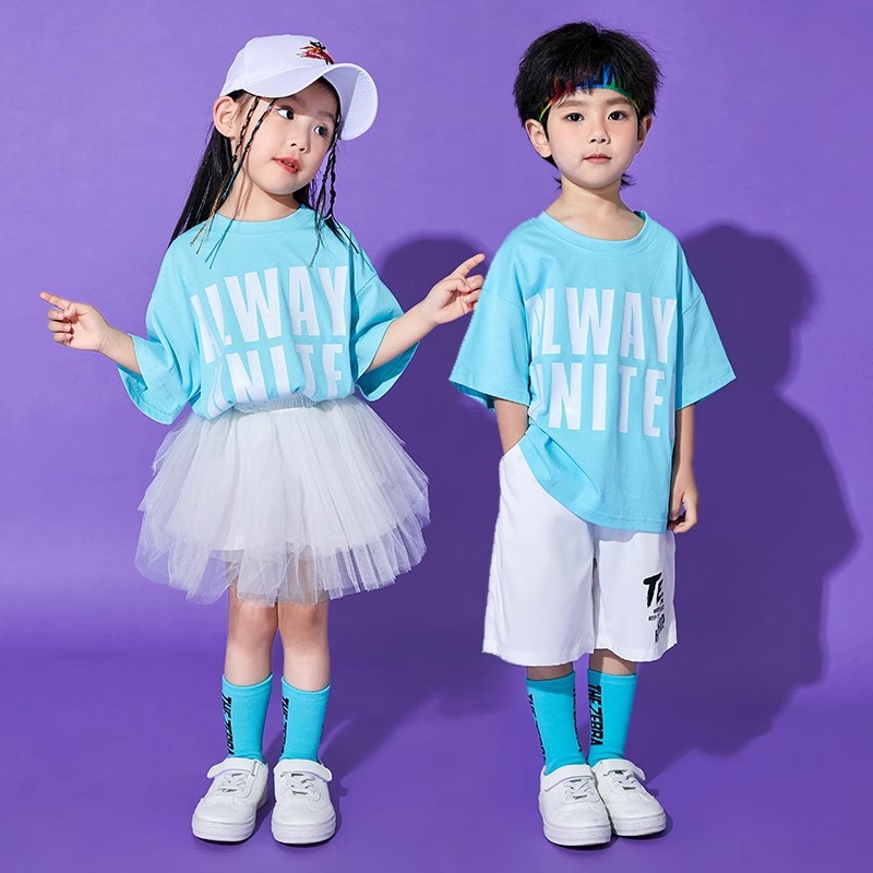 Children's Children's Kindergarten Group Dance Split Cheerleading Team Performance Costume Sauce Skirt Primary School Students Chorus Performance Costume