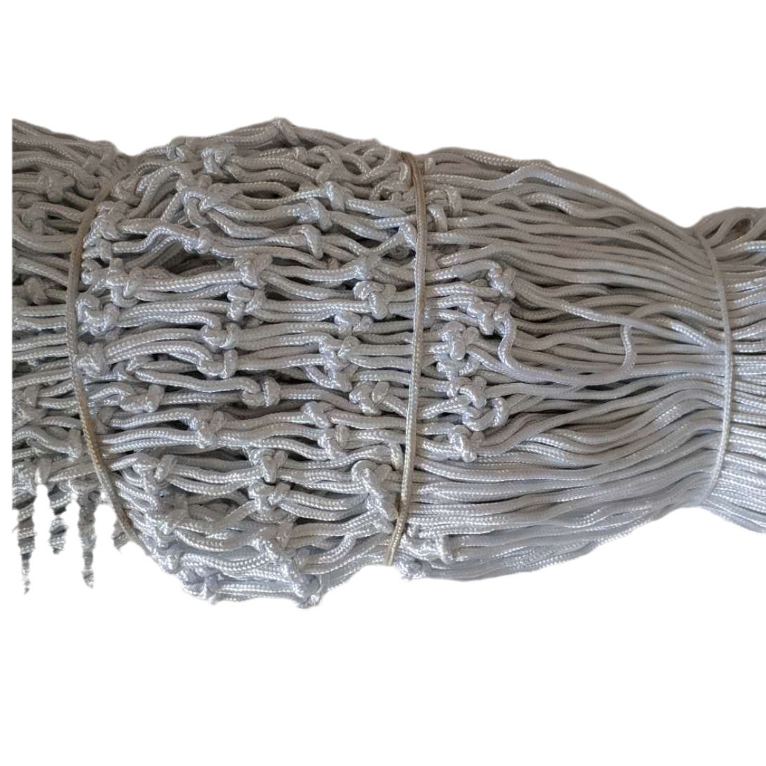 Basketball net red white blue tricolor ball net 8 buckle children's net polyester material weighted bold factory wholesale spot