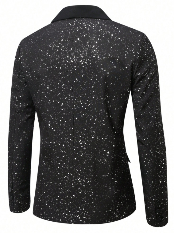 2025 Export European and American Cross-Border Men's Suit Jacket Fashion Casual Shiny Banquet Wedding Party Dress Top