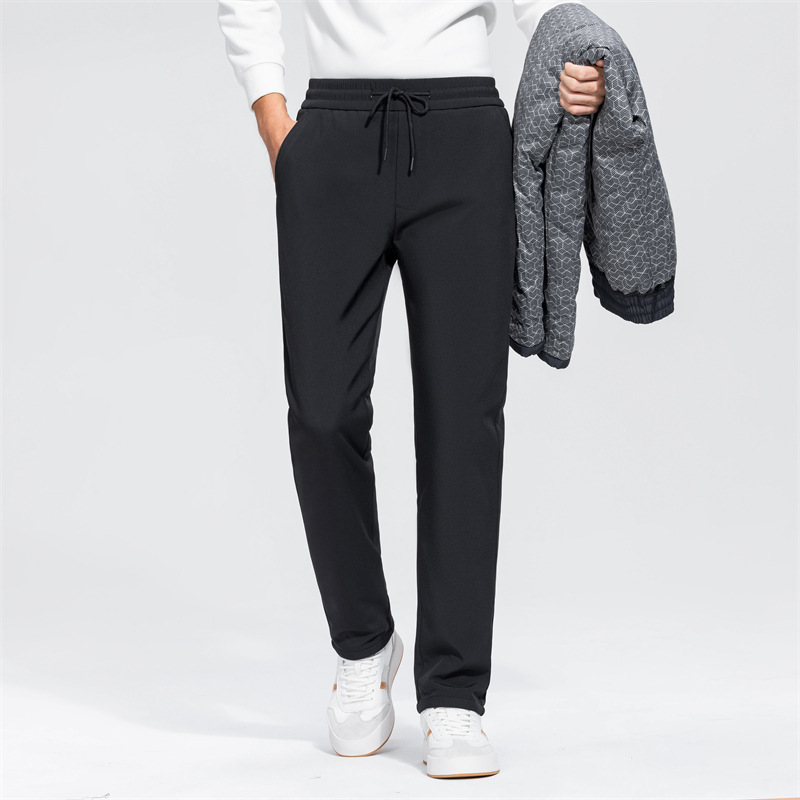 Men's down Pants Fashionable Outerwear Elastic Casual Pants Long Pants Winter Men's Warm Duck down