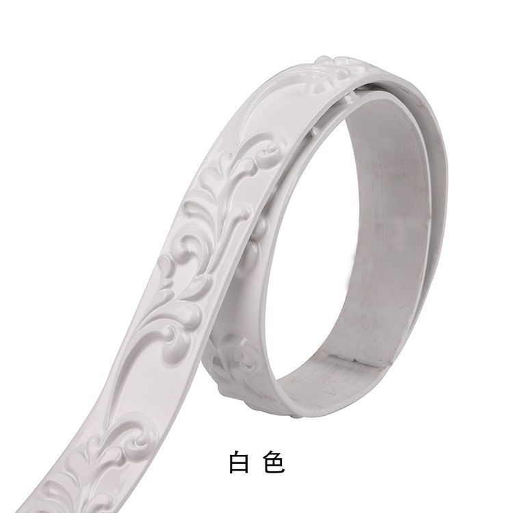 pvc decorative strip European-style strip mirror frame edge pressing strip self-sticking soft ceiling edge pressing photo frame dressing mirror edge