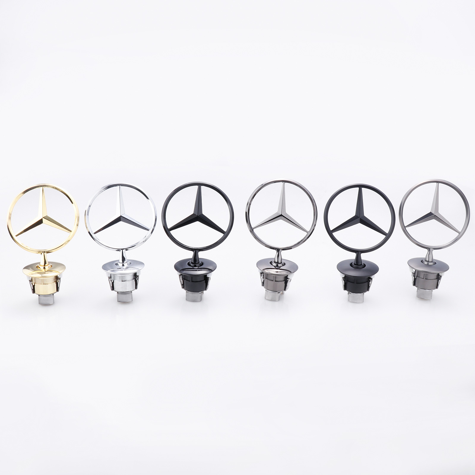 Suitable for Mercedes-benz Hood Vertical Mark W210w221 Car Front Cover Mark W212w204 Maybach Hood Car Logo Modification