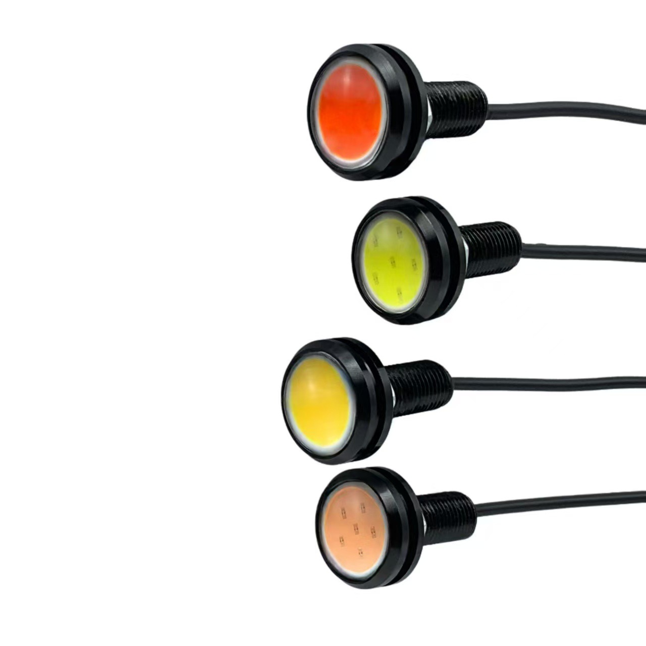 Phnlz Car 23mm Led 6 Lamp Beads Eagle Eye Light High Brightness Lightweight Waterproof Rogue Screw Counterattack Reversing Light