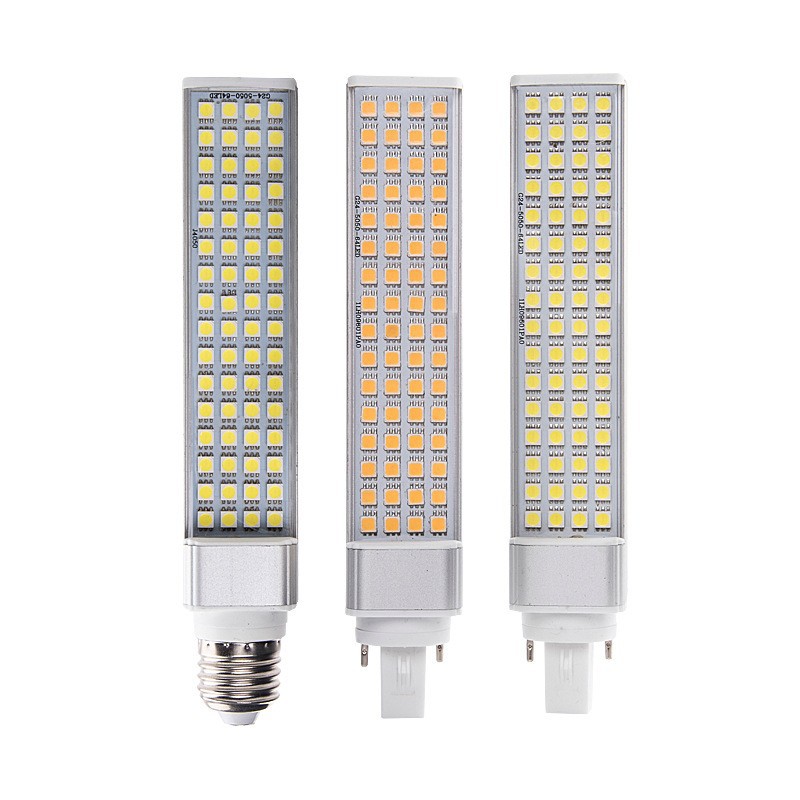 Led High-Brightness Aluminum Alloy Led Horizontal Plug-In Lamp G24G23 Plug-In Tube 220V110V Eye Protection E27 Screw Corn Bubble