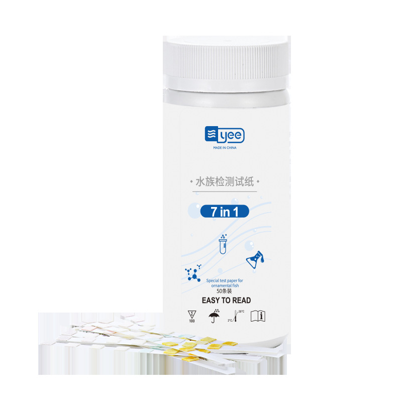 yee Fish Tank Water Quality Test Paper Hardness Residual Chlorine Nitrite Test Acid and Alkaline ph Test Paper Seven in One