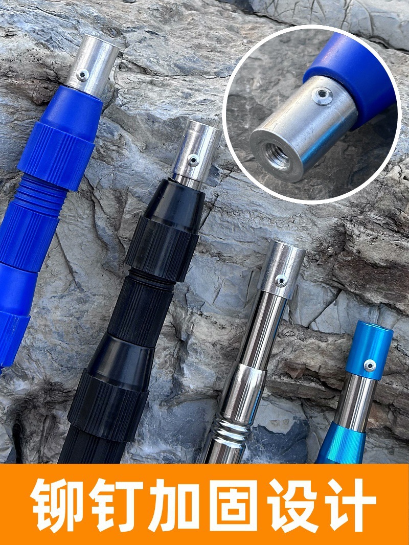 Stainless Steel Fishing Net Pole, Multi-Size, Extendable, Universal Thickened Fruit Picking Light Pole, Stainless Steel Fishing Net Pole