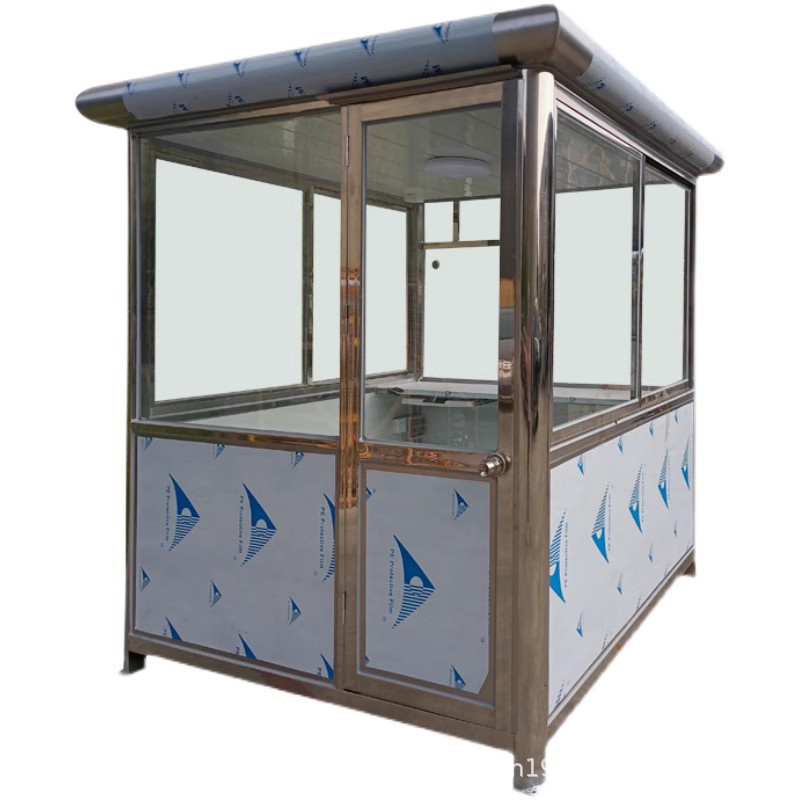 Security booth security booth security gate real stone paint stainless steel image security charge finished product toll booth guard