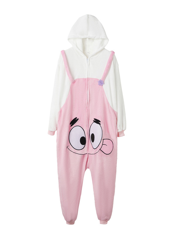 2025 new autumn and winter flannel anime with cat's claws black cat leopard print cat children's animal one-part pajamas home clothes