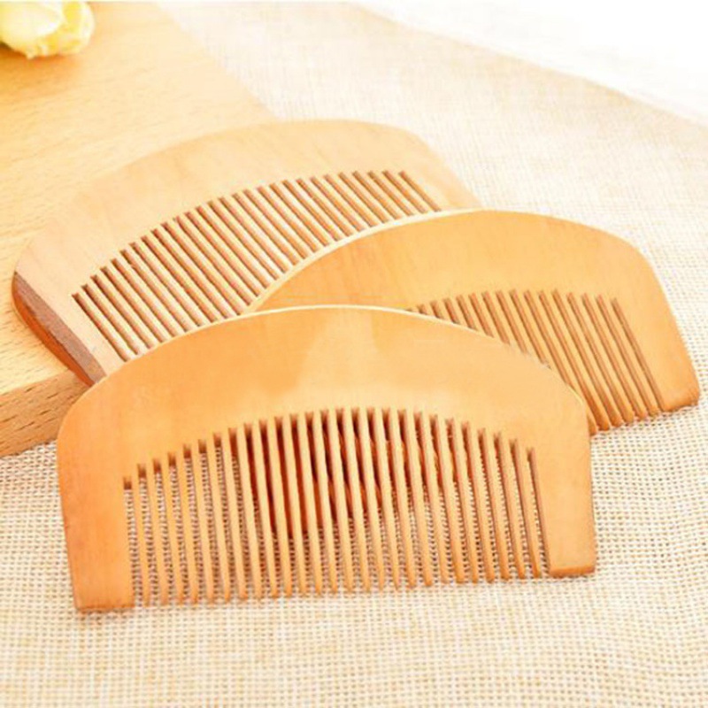 2 yuan shop wooden comb independent packaging solid wood small comb wooden pocket scalp wooden comb