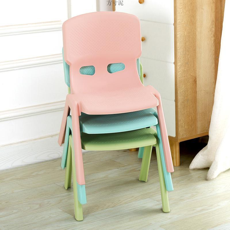 Thickened Baby Dining Chair Kindergarten Back Chair Wholesale Extra Thick Plastic Big Children's Study Table and Chair Home Living Room Chair