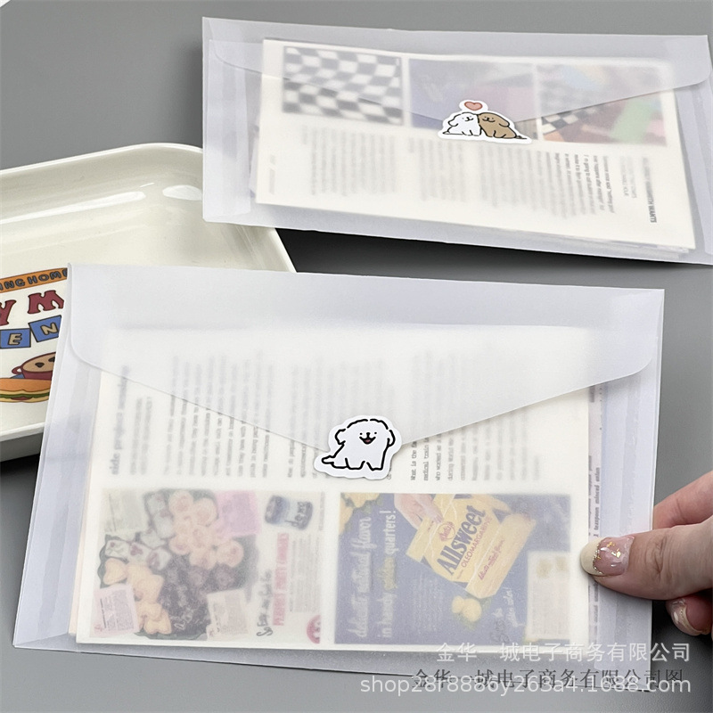 Simple Transparent Envelope Bag Small Card Case Card Film Flat Top Self-Sealing Bag Star Aidou Album Polaroid Storage Bag
