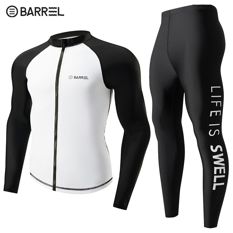 Купальник для мужчин, быстросохнущий, с защитой от солнца, для серфинга, слим-фит, с длинными рукавами, брюки