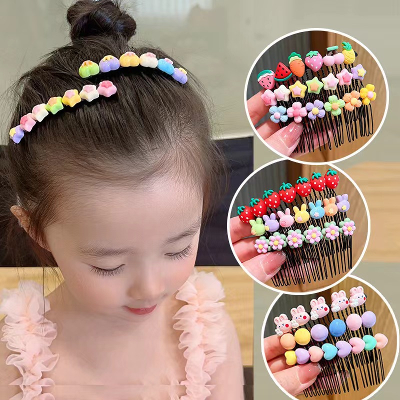 Children's Cute Broken Hair Comb Girls Cartoon Summer New Style Broken Hair Clip Women's Broken Hair Finishing Artifact Hairpin Hair Accessories