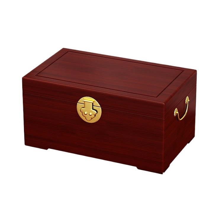 Dowry Box Camphor Wood Wedding Dowry Box Storage Storage Calligraphy and Painting Box Wedding Clothing Box Solid Wood Retro Wooden Box