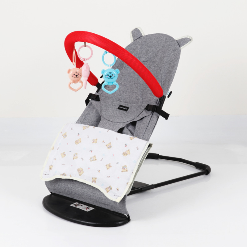 Baby Rocking Chair to Coax Baby to Sleep Cradle Recliner Foldable Adjustable Rocking Chair Soothing Chair