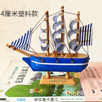 10-14cm plastic sailboat decoration cake decoration baking decoration night market stall goods Source creation