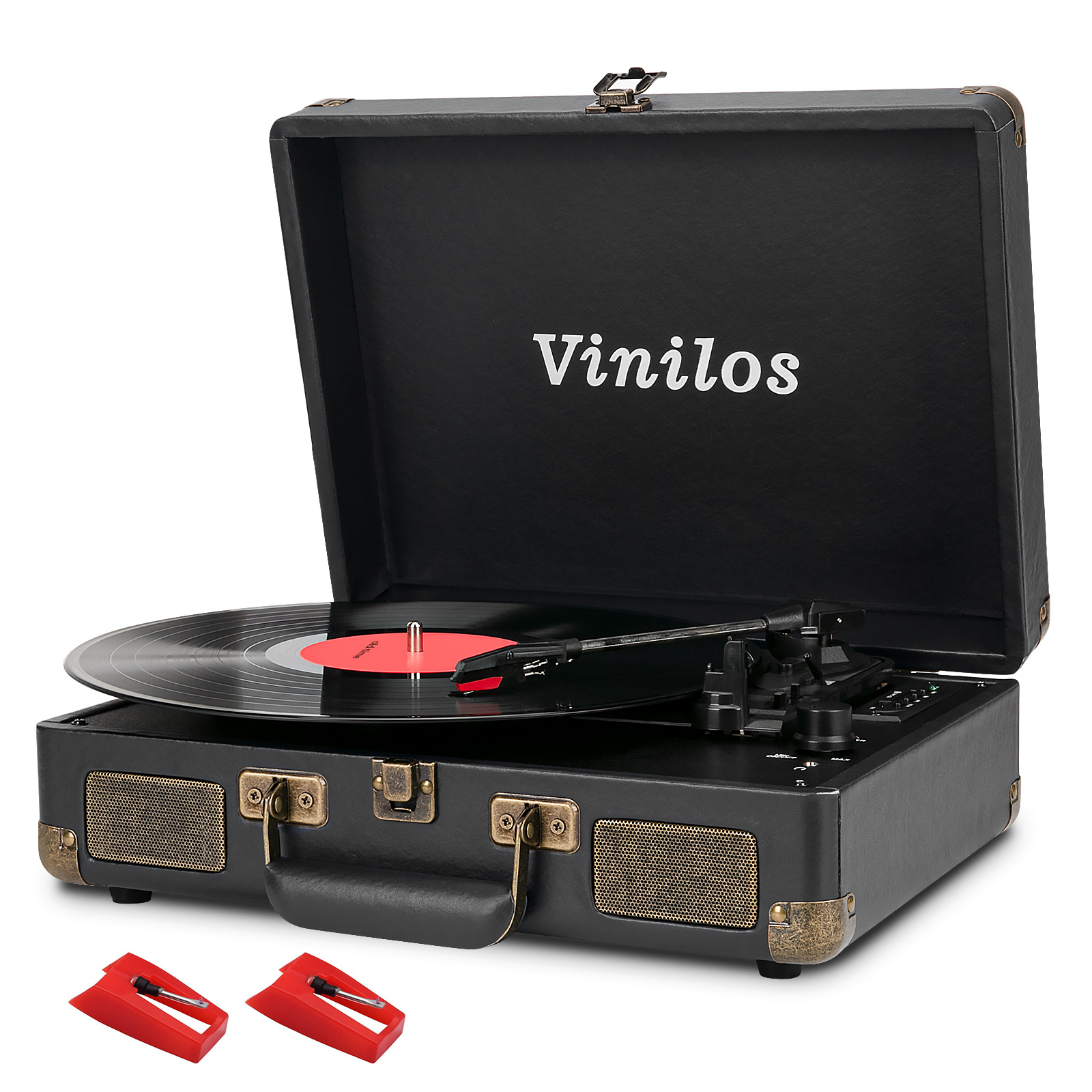 Portable portable vinyl record player with high sound quality and good quality with Bluetooth USB/SD playback