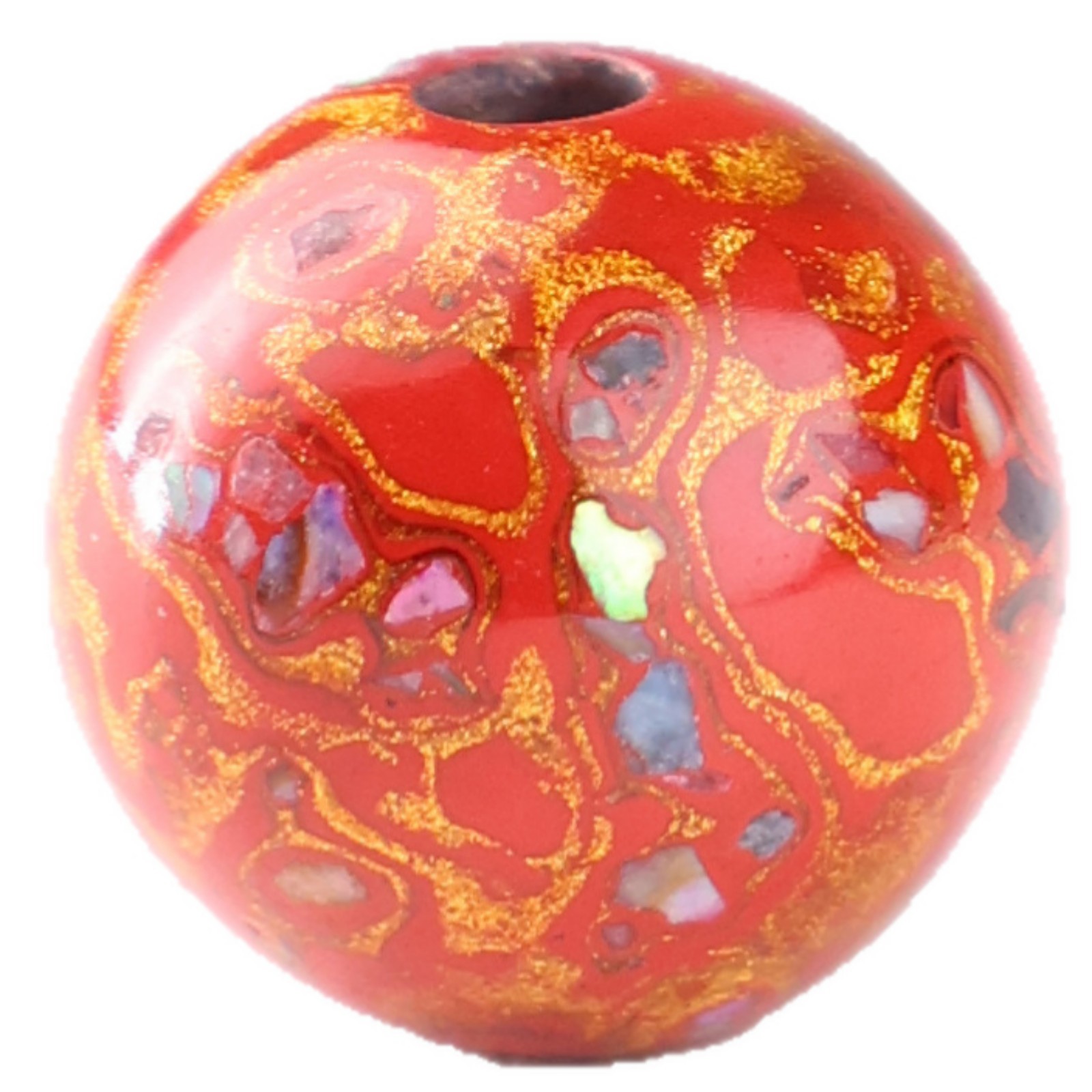 Intangible Cultural Heritage Lacquer Beads 8mm Loose Beads with Mother-Of-Pearl Plant Lacquer Single Bead Chinese Trend DIY Accessories for Men and Women Wholesale from Manufacturer