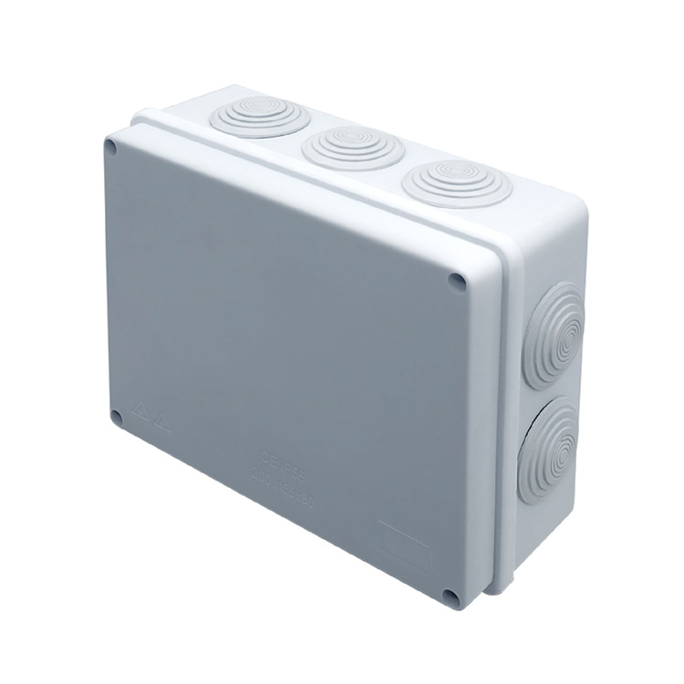 Plastic Pp Dustproof and Waterproof Box Outdoor Three-Proof Junction Box Cable Junction Box Monitoring Power Box Export Special Supply