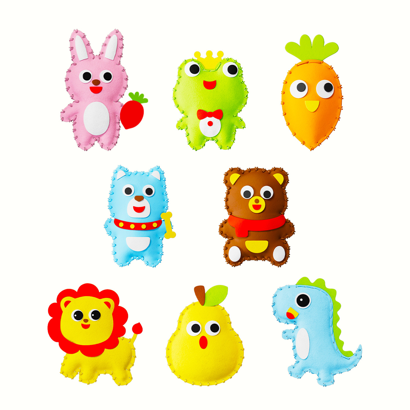 Children's Sewing Fun English Version DIY Cross-Border Children's Educational Toys Handmade Creative Material Kit Sewing Fun for Girls