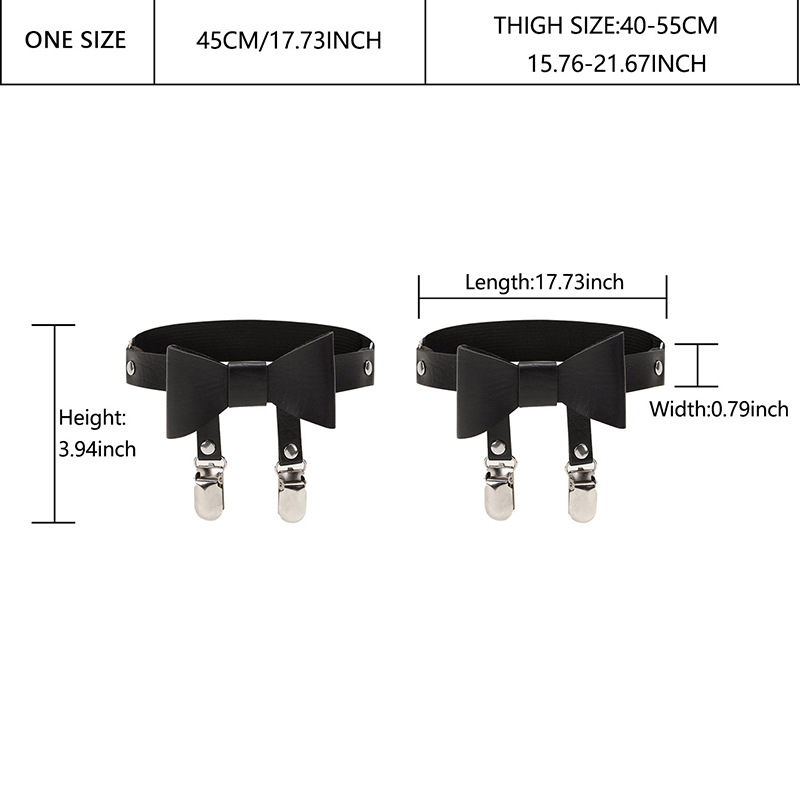 Cute Young Candy Color Bow Leg Ring Lolita Japanese Sweet Harajuku Girls Socks Leather Garter Belt