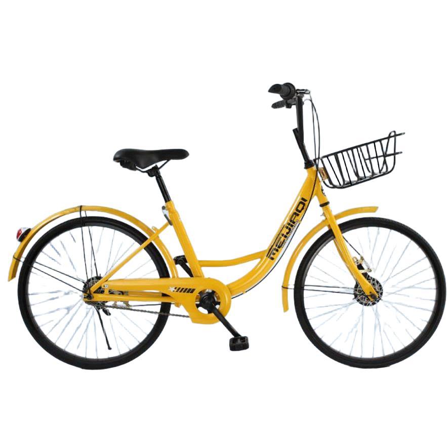 Solid Tire Bicycle Meituan Yellow Bike Same Model 24inch 26inch Men and Women Adult Student Lightweight Shared Bike