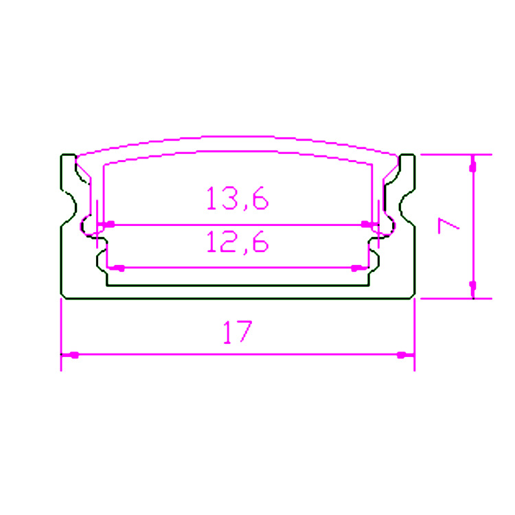 Lighting accessories plastic shell led hard light bar cabinet light line light U-shaped slot plastic injection plug in stock