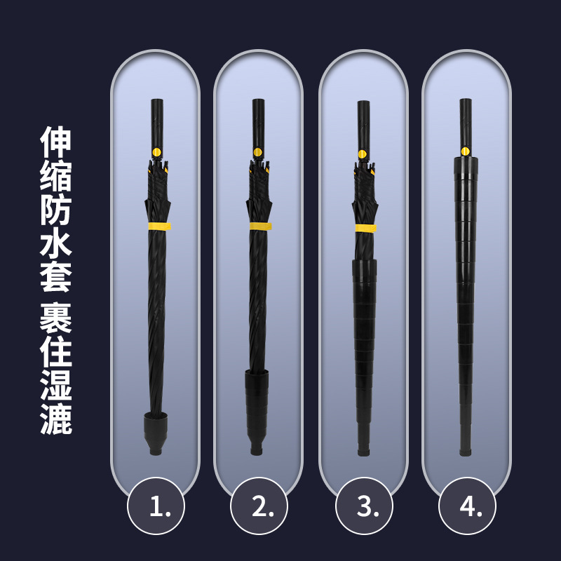 Cross-Border Manufacturer Spot Wholesale 27inch Vinyl Sunscreen Golf Umbrella Extra Large Men's Long Handle Advertising Umbrella Customization