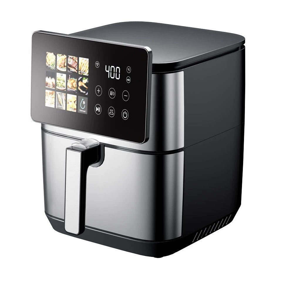 Stainless Steel Color Screen Menu Mode Digital Control Air Fryer Visual Multifunctional Touch Screen Household Air Fryer