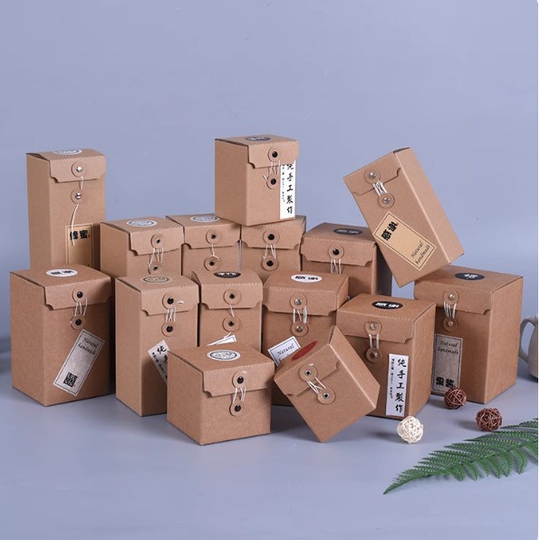 Custom Printed Kraft Paper Box Rectangular Tea Gift Box Egg Yolk Pastry Food Packaging Box Source Manufacturer Customization