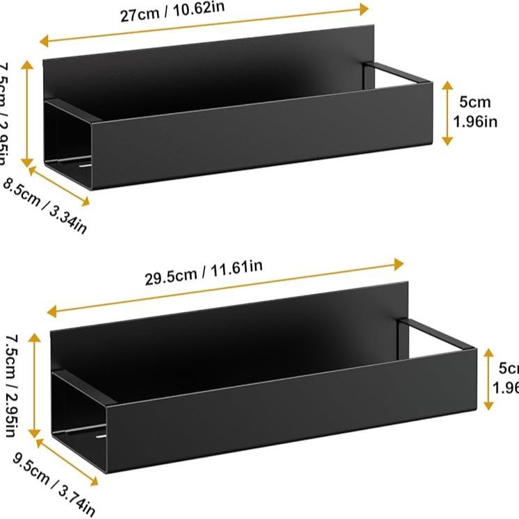 Magnetic Absorption Storage Rack with Hook Household Kitchen Refrigerator Washing Machine Side Rack Multi-functional Storage Rack Cross-border