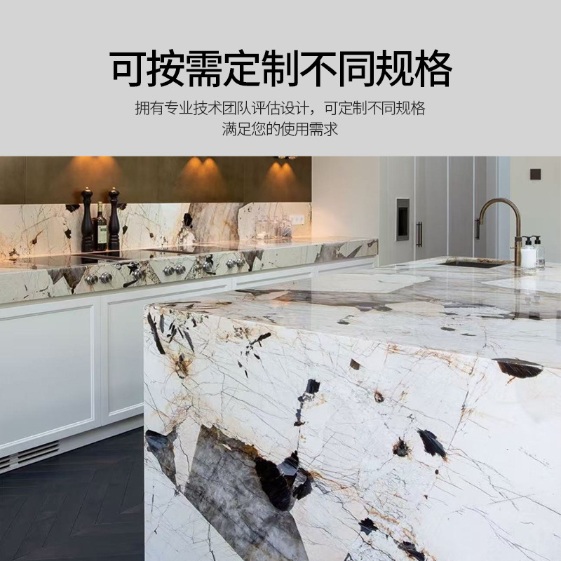 Brazilian Pandora Natural Marble Translucent Large Crystal Kitchen Island Wall Villa Hotel Project Special
